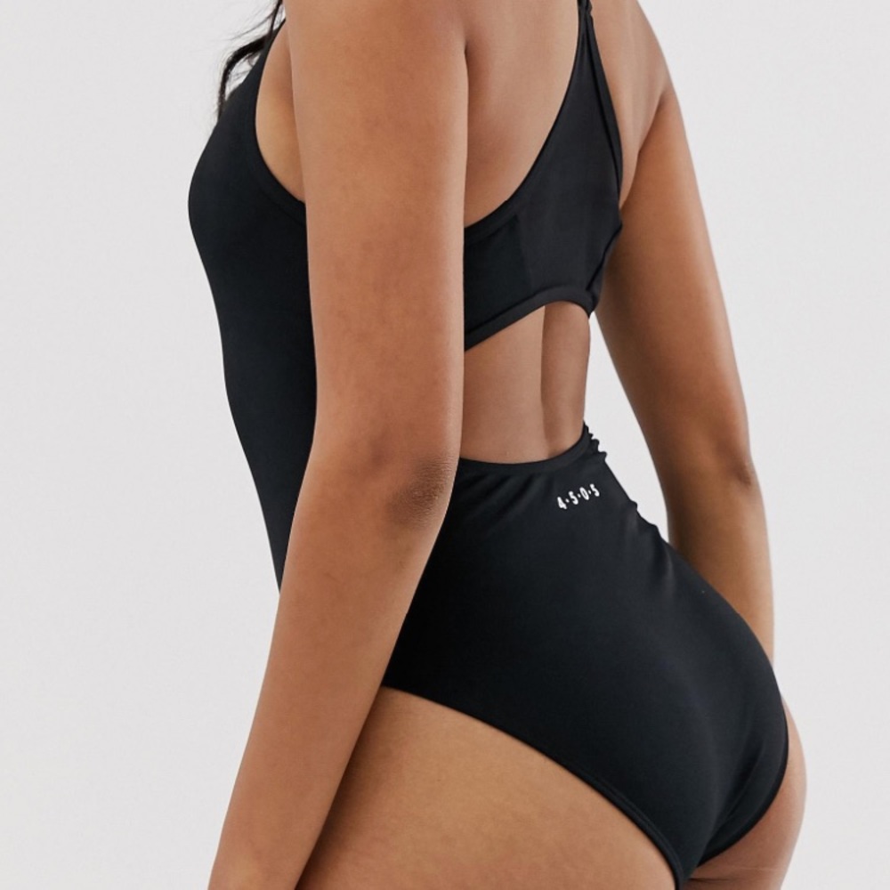 ASOS 4505 Training Swimsuit Mesh Racer Back - Picture 2 of 3